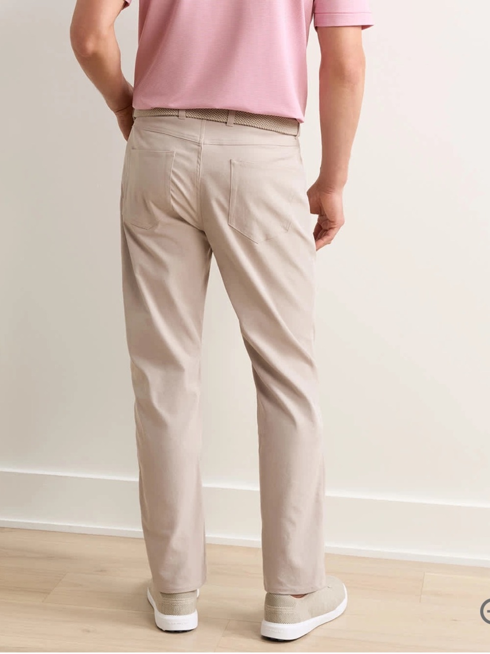 Peter Millar Light Beige Performance Five-Pocket Pants